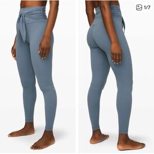 Lululemon Align Pant 28" *Wrap Waist Size 8 Blue Charcoal